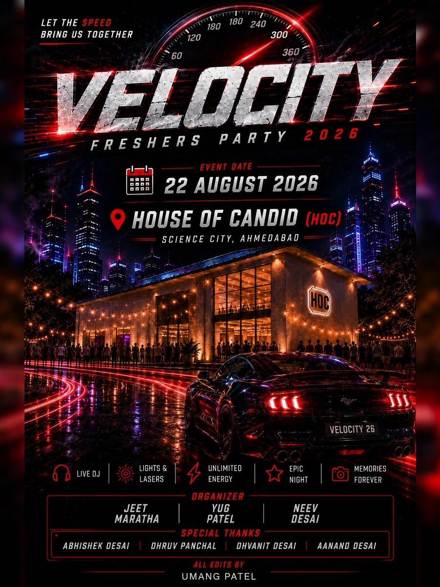 Velocity Freshers Party 2026