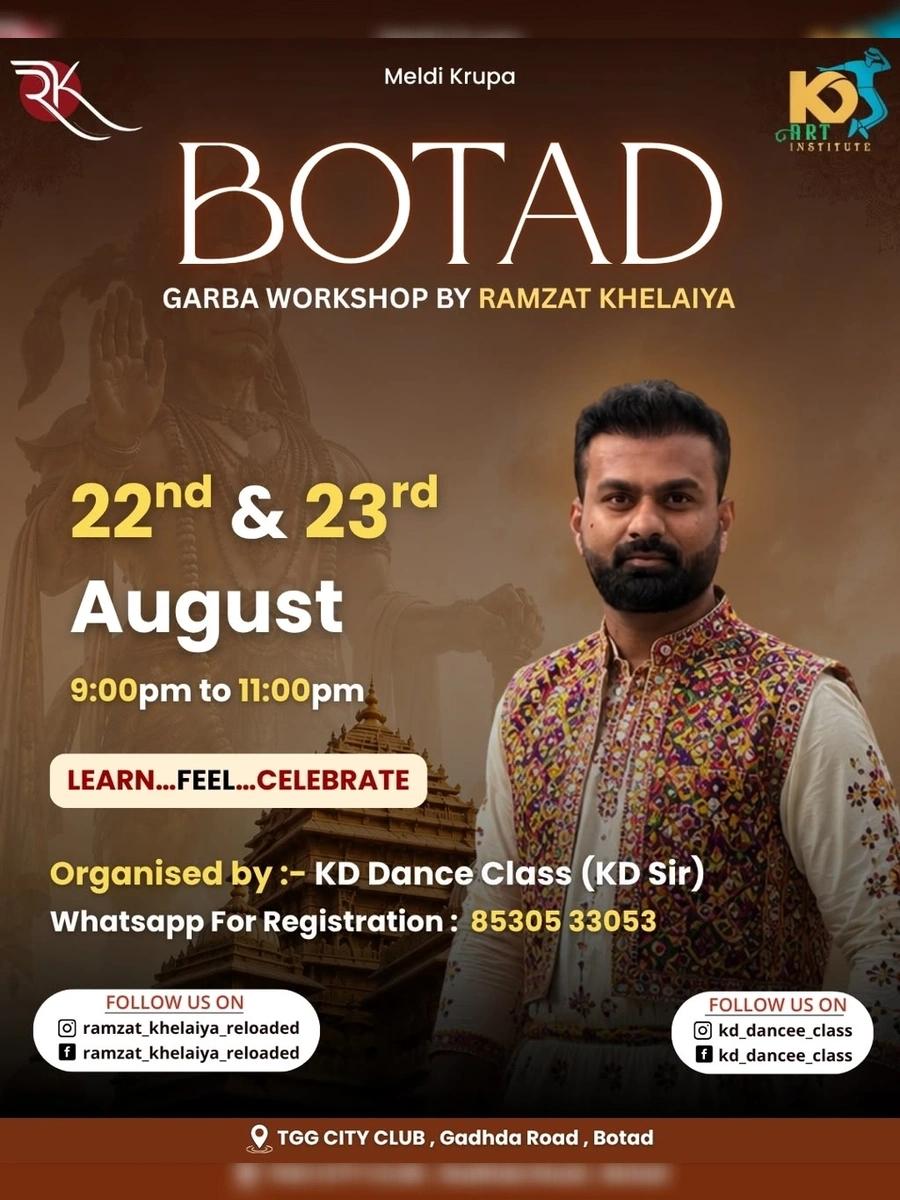 BOTAD GARBA WORKSHOP BY RAMZAT KHELAIYA