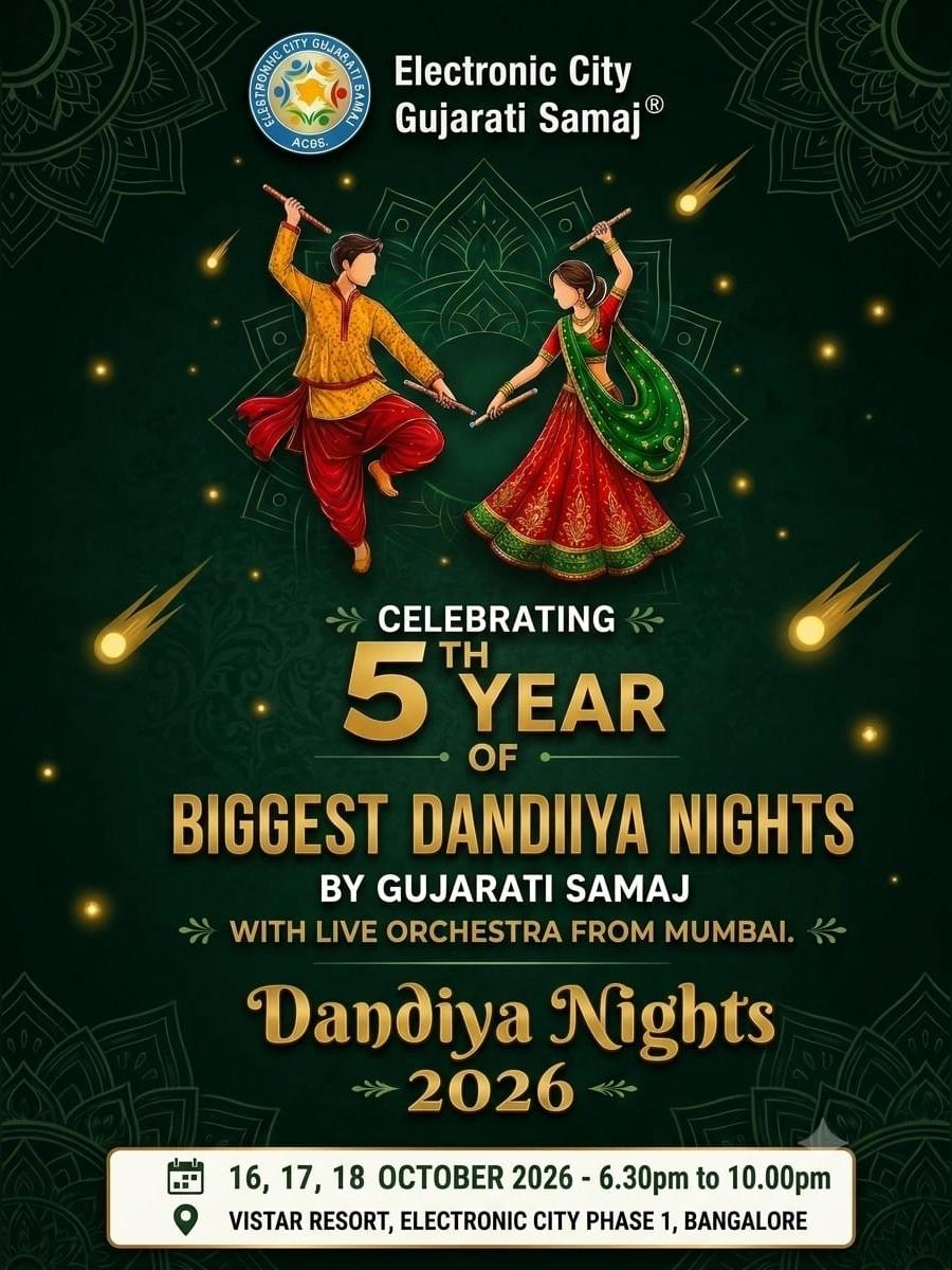 Gujarati Style Dandiya Nights 2026 with Live Orchestra