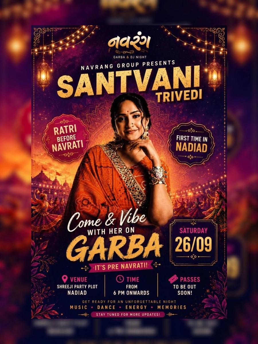 Navrang Group Presents – Ratri Before Navrati with Santvani Trivedi & DJEE Jay