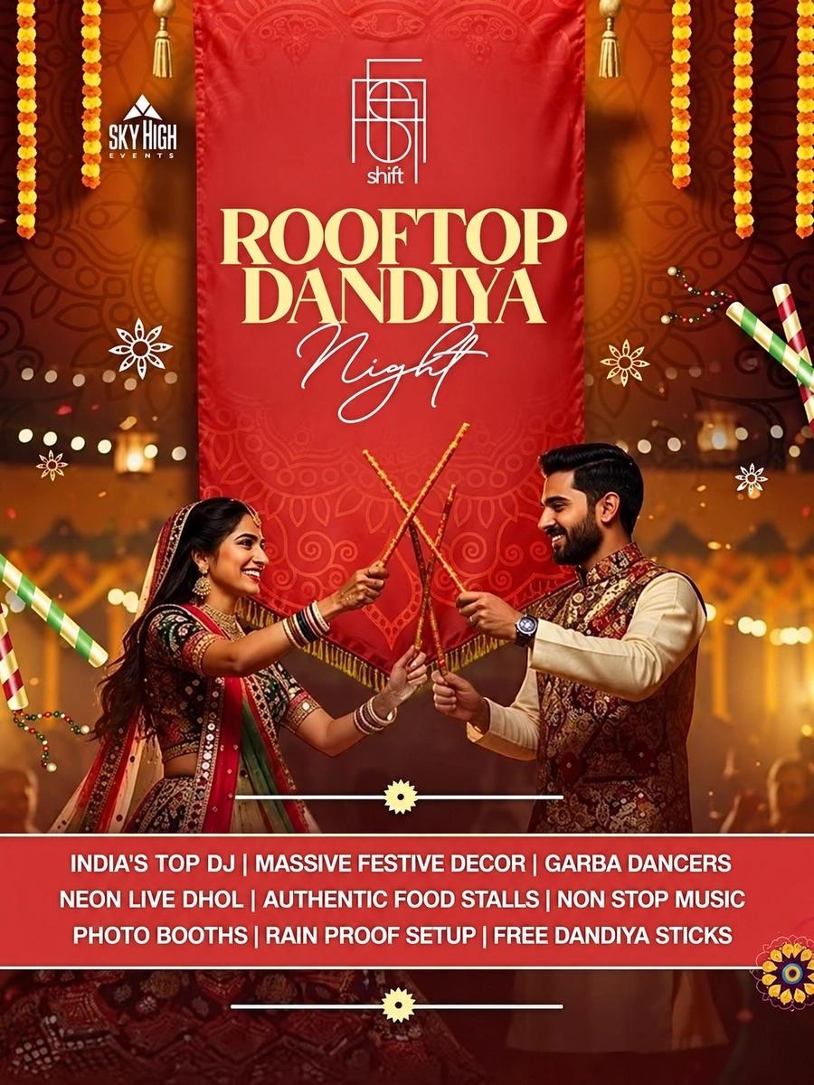 Bollywood Gujarati Disco Dandiya At Shift RoofTop Marathahalli