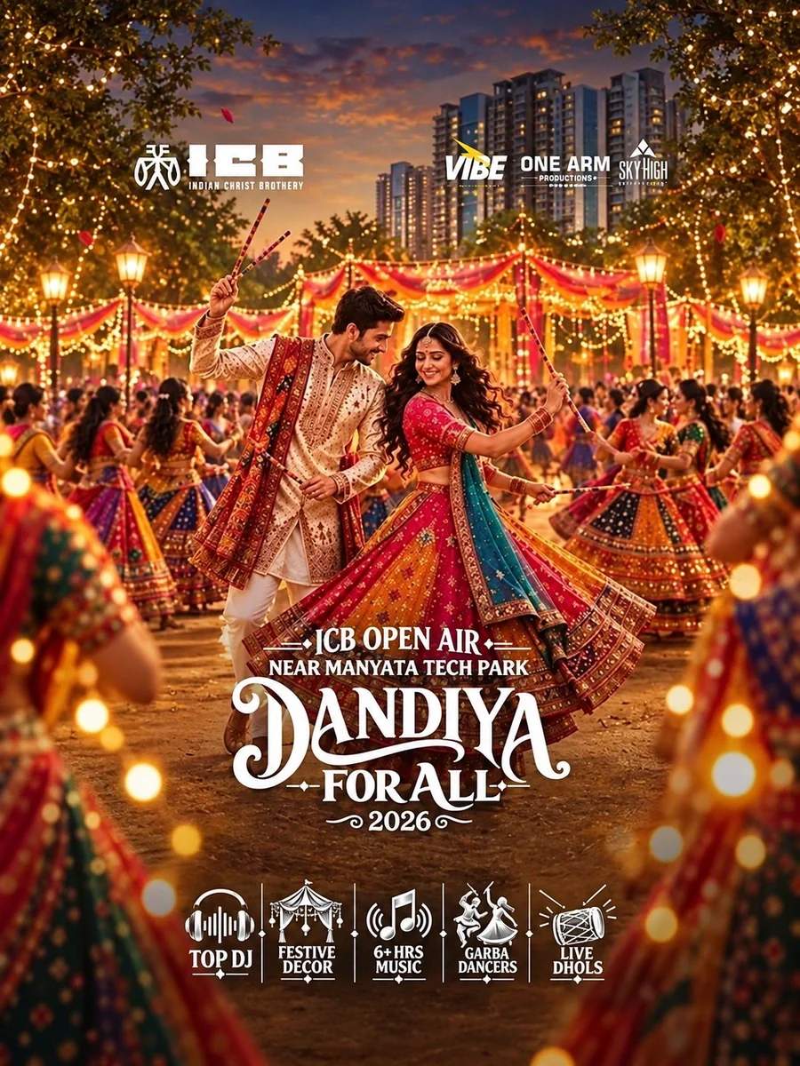 Dandiya for all at ICB open air Manyata Tech Park