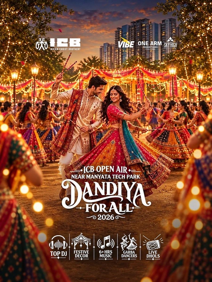 Dandiya for all at ICB open air Manyata Tech Park