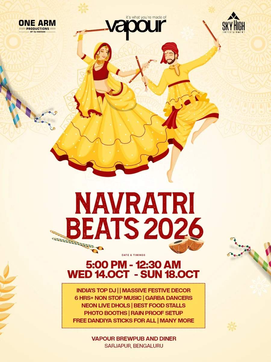 SARJAPUR BIGGEST DANDIYA AT VAPOUR TERRACE