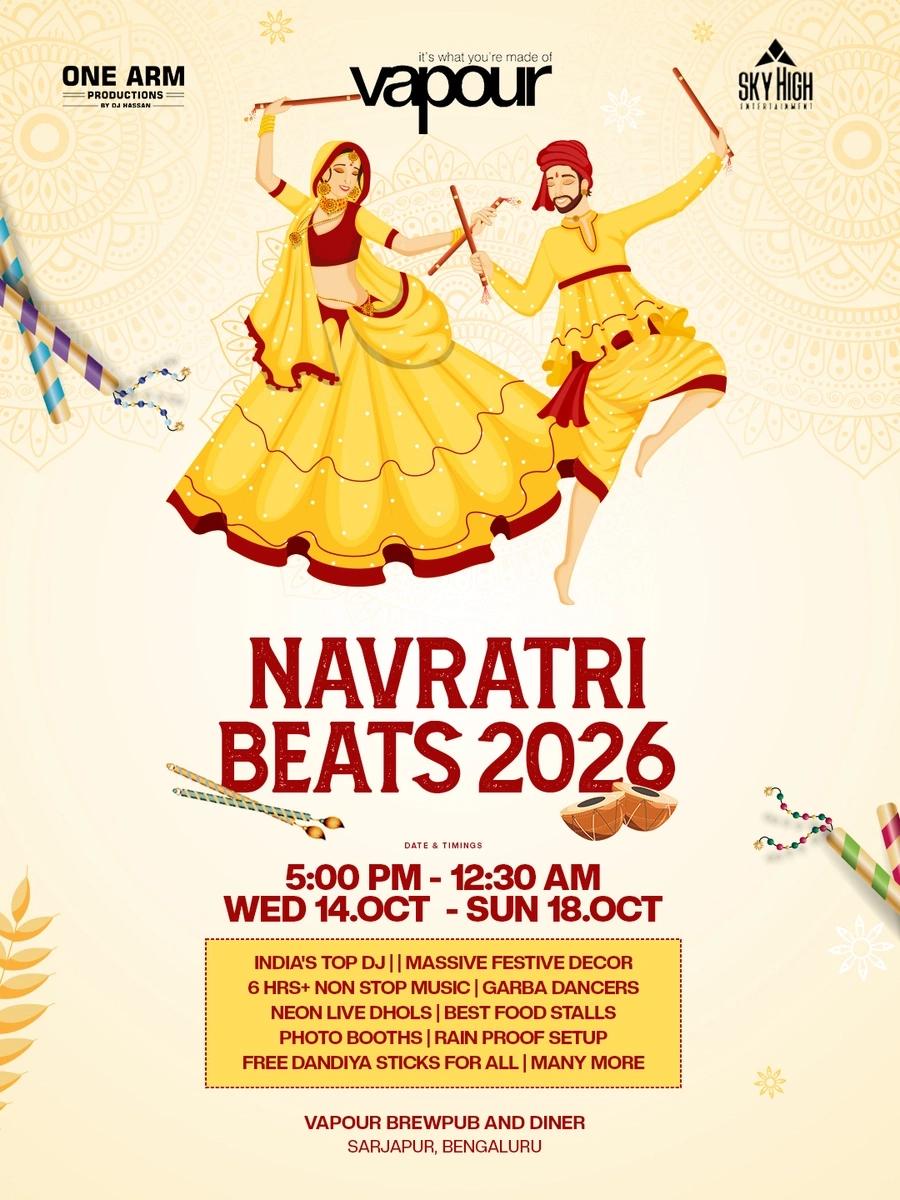SARJAPUR BIGGEST DANDIYA AT VAPOUR TERRACE