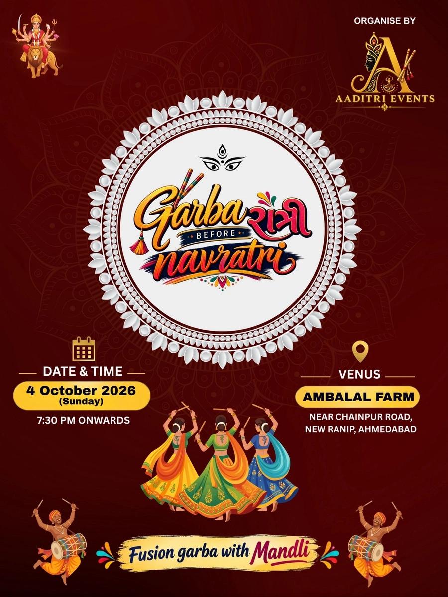 Garba Ratri Before Navratri