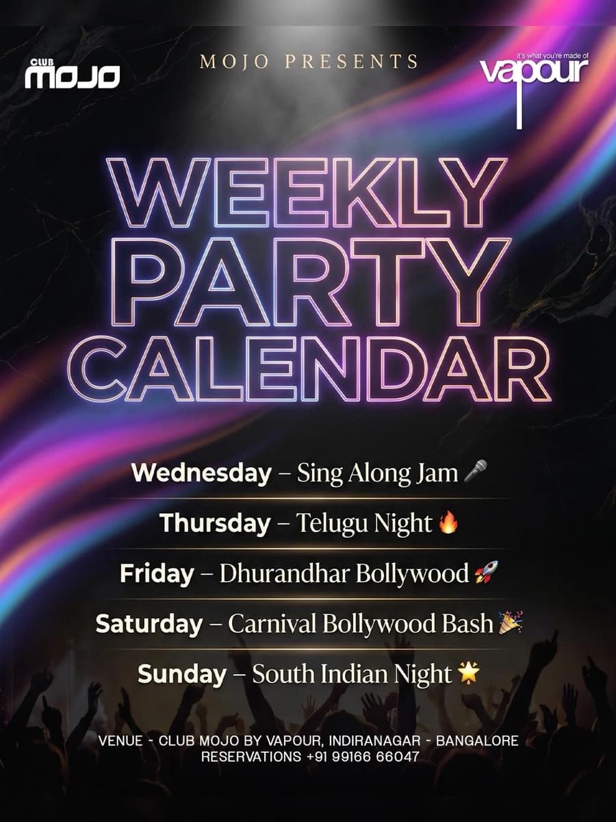 Party at Vapour Mojo Club Indiranagar