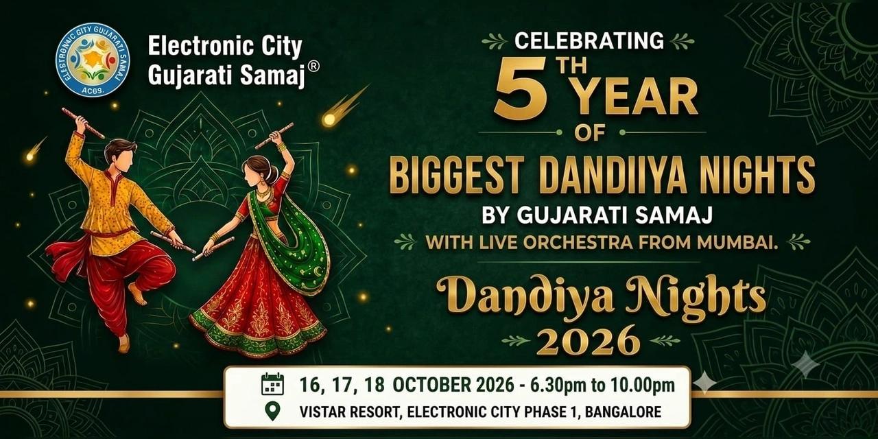 Gujarati Style Dandiya Nights 2026 with Live Orchestra