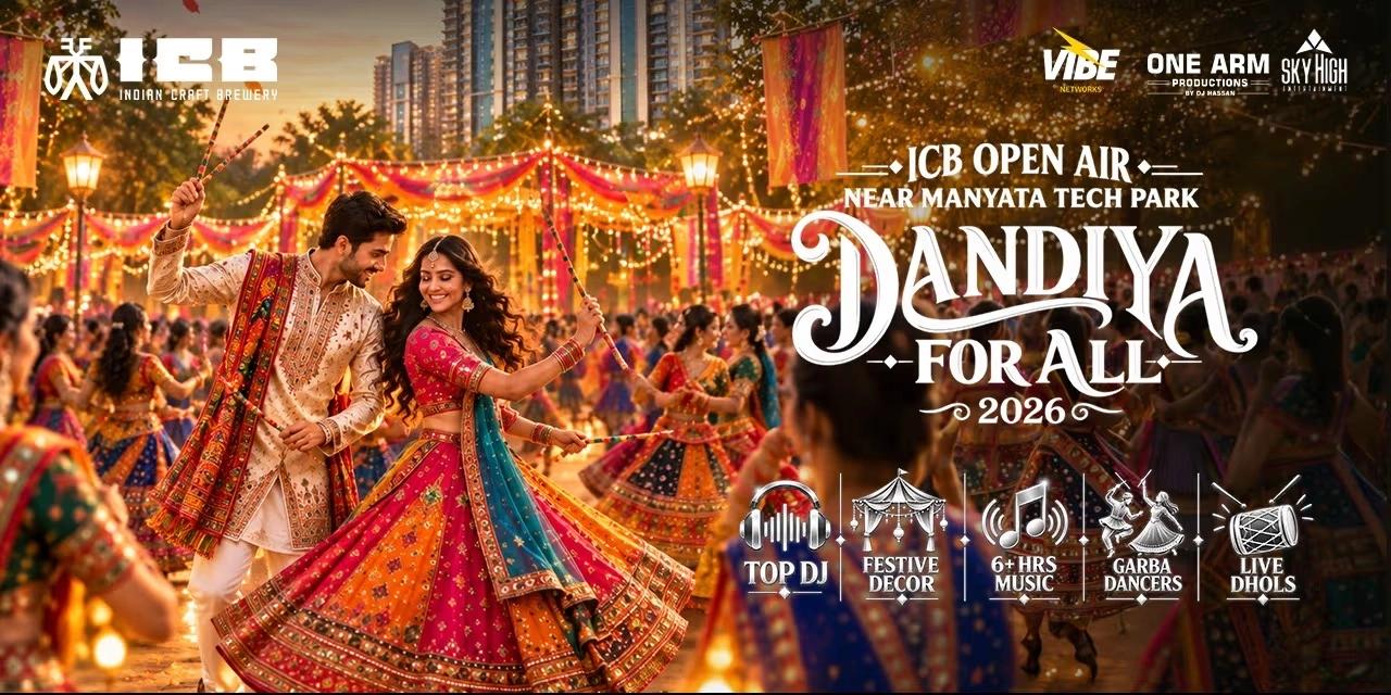 Dandiya for all at ICB open air Manyata Tech Park